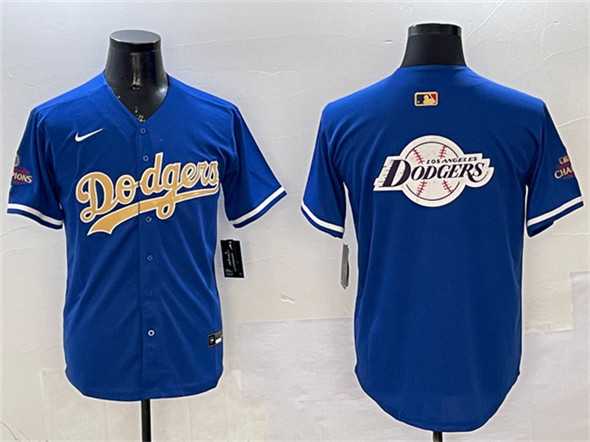 Men%27s Los Angeles Dodgers Team Big Logo Royal 2025 Gold Collection Limited Stitched Jersey->los angeles dodgers->MLB Jersey